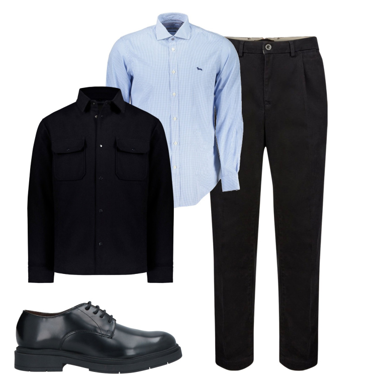 Outfit uomo - Total look #1990547. Stile Business/Elegante per Tutti i giorni. Abbinamento con scarpe stringate, pantaloni, giacche, camicie.