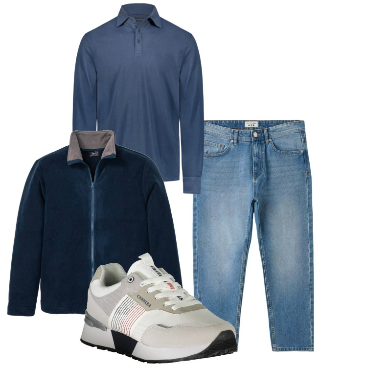 Outfit uomo - City. Stile Urban per Tutti i giorni. Abbinamento con giacche, jeans, polo, sneakers.