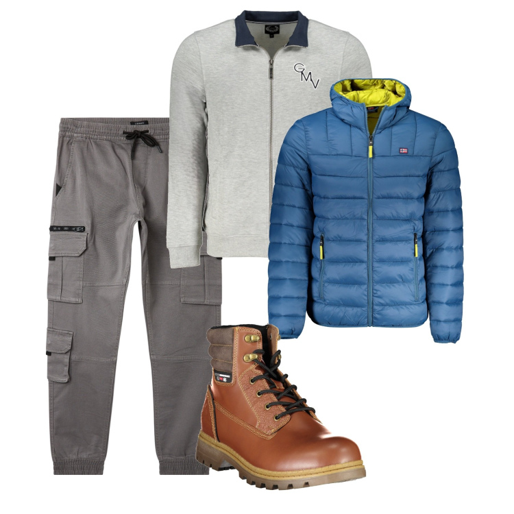 Outfit uomo - Urban. Stile Urban per Tutti i giorni. Abbinamento con pantaloni cargo, stivali, felpe, giacche.