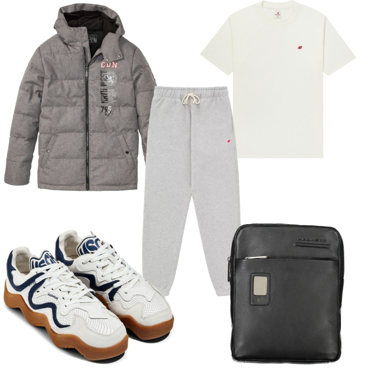 Outfit uomo - Total look #1991169. Stile Casual per Tutti i giorni. Abbinamento con giacche, t-shirt, pantaloni, sneakers, portafogli.