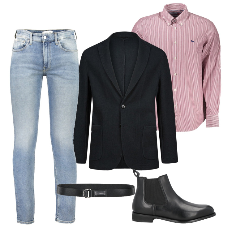 Outfit uomo - Eleganza in jeans. Stile Casual per Tutti i giorni. Abbinamento con stivali e stivaletti, cinture, giacche, jeans, camicie.