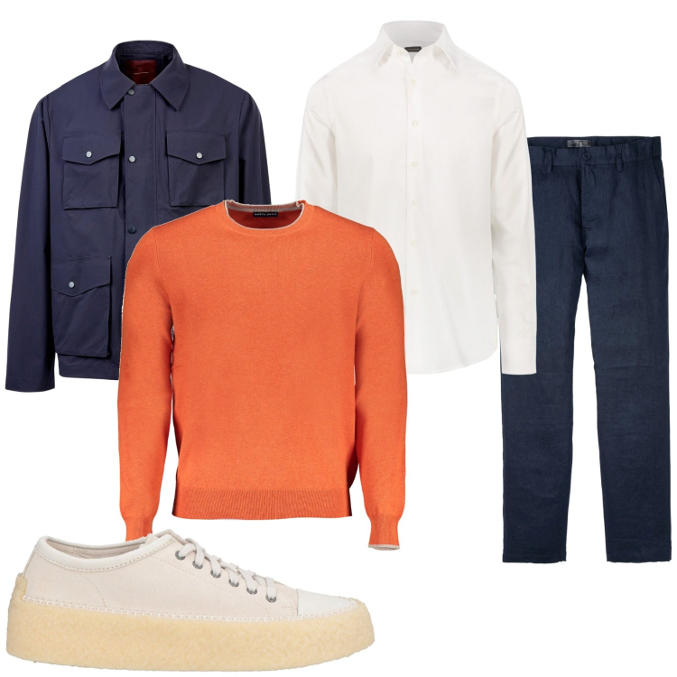 Outfit uomo - Tempo libero. Stile Trendy per Tutti i giorni. Abbinamento con pantaloni, sneakers, giacche, maglieria, camicie.