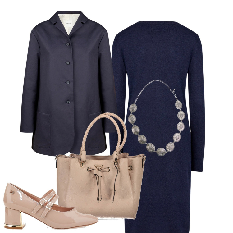 Outfit donna - Doppelganger. Stile Urban per Tutti i giorni. Abbinamento con cinture, vestiti midi/longuette, trench, décolleté, borse a spalla.