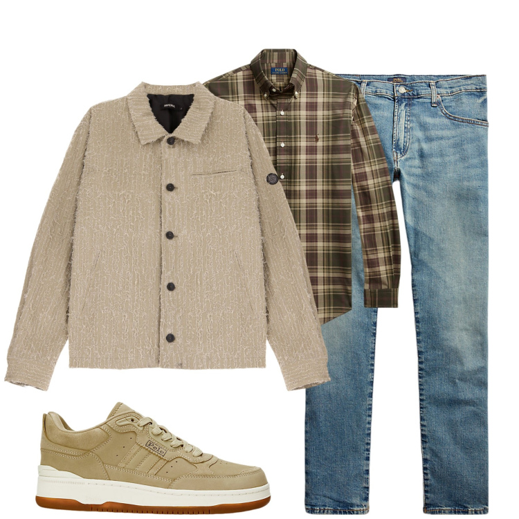 Outfit uomo - Novembre. Stile Urban per Tutti i giorni. Abbinamento con giacche, jeans, sneakers, camicie.