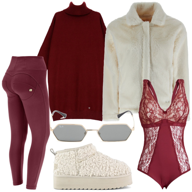 Outfit donna - Il body modellante. Stile Glamour per Tutti i giorni. Abbinamento con body, maglieria, pantaloni skinny, cappotti, stivaletti, occhiali da sole.