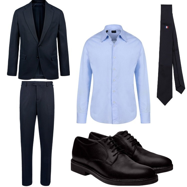 Outfit uomo - W gli sposi. Stile Business/Elegante per Cerimonia. Abbinamento con cravatte, scarpe stringate, camicie, abiti.