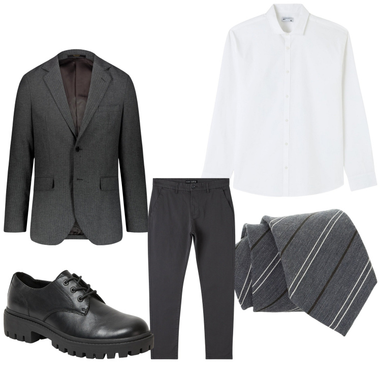Outfit uomo - Che eleganza. Stile Business/Elegante per Cerimonia. Abbinamento con pantaloni chino, scarpe stringate, camicie, cravatte, giacche.