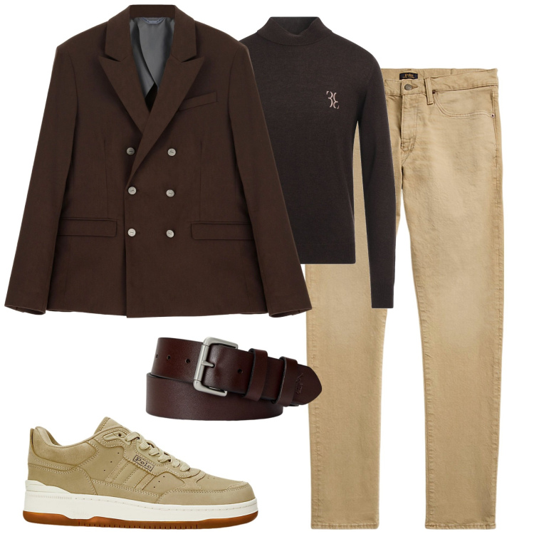 Outfit uomo - Brownies. Stile Urban per Tutti i giorni. Abbinamento con maglieria, giacche, jeans, cinture, sneakers.