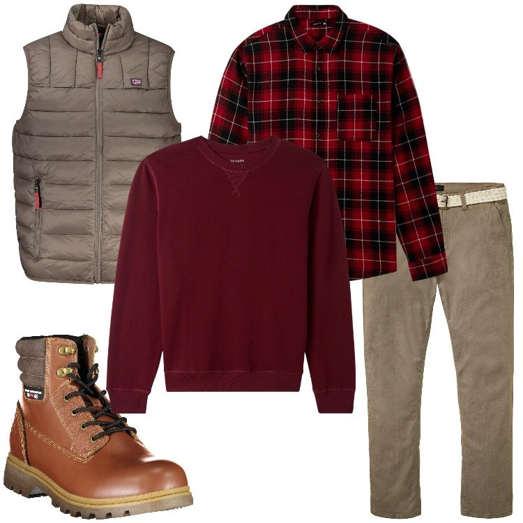 Outfit uomo - Ai colli bolognesi. Stile Casual per Tutti i giorni. Abbinamento con pantaloni chino, camicie, felpe, stivali, giacche.