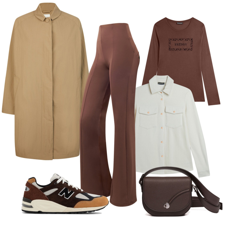 Outfit donna - Il soprabito impermeabile. Stile Casual per Tutti i giorni. Abbinamento con sneakers, pantaloni skinny, camicie, t-shirt, trench, borse a tracolla.