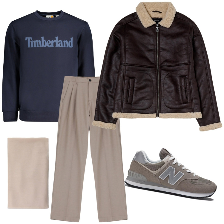 Outfit uomo - Ecopelle. Stile Trendy per Tutti i giorni. Abbinamento con sneakers, pantaloni, sciarpe, giacche, felpe.