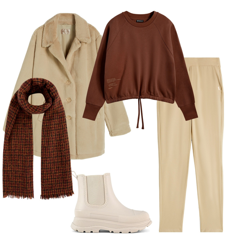 Outfit donna - Non c\'è velluto. Stile Casual per Tutti i giorni. Abbinamento con pantaloni, cappotti, felpe, stivali, sciarpe.