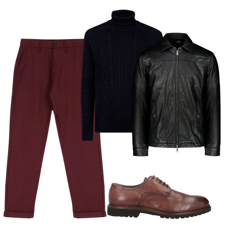 Outfit uomo - City. Stile Urban per Tutti i giorni. Abbinamento con scarpe stringate, pantaloni, maglieria, giacche.