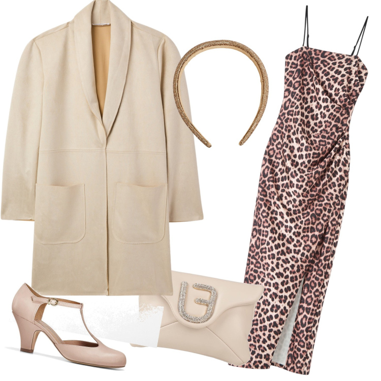 Outfit donna - Abito sexy il resto bon ton. Stile Sexy per Serata fuori. Abbinamento con borse a mano, décolleté, cerchietti, vestiti, trench.