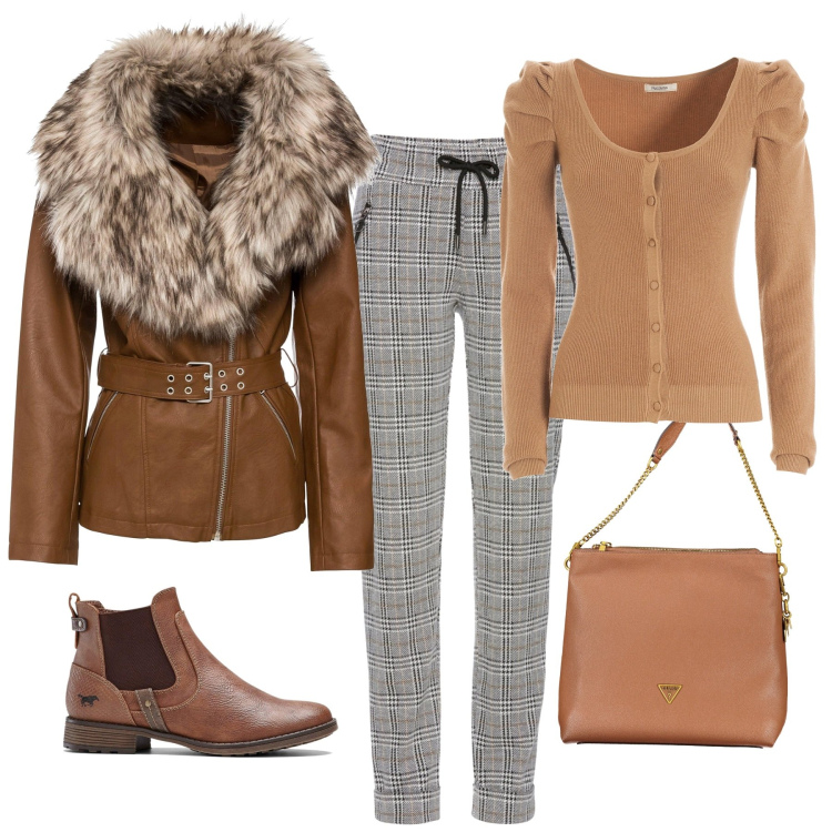 Outfit donna - Il pantalone comodo ma elegante. Stile Glamour per Tutti i giorni. Abbinamento con pantaloni, blazer, stivaletti chelsea, cardigans, borse a tracolla.