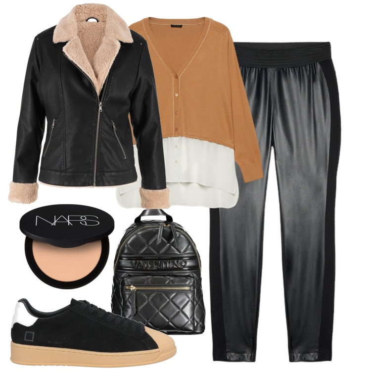 Outfit donna - City. Stile Urban per Tutti i giorni. Abbinamento con blazer, sneakers, ciprie, pantaloni skinny, cardigans, zaini.