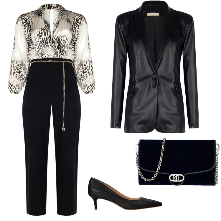 Outfit donna - Curvy Rinascimento. Stile Casual per Ufficio. Abbinamento con blazer, tute, décolleté, borse a tracolla.