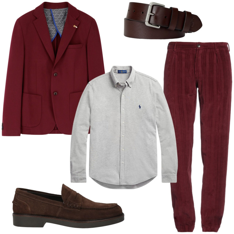 Outfit uomo - Il blazer per ogni occasione. Stile Trendy per Tutti i giorni. Abbinamento con scarpe stringate, pantaloni chino, giacche, camicie, cinture.