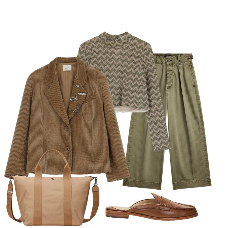 Outfit donna - Mocassino per ogni stagione. Stile Trendy per Tutti i giorni. Abbinamento con pantaloni, mocassini, borse tote, blazer, top.