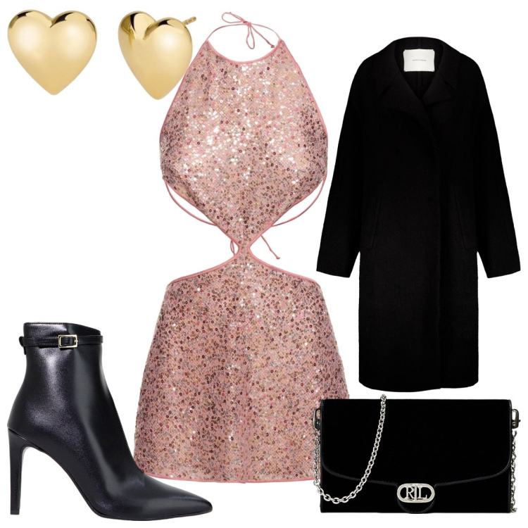 Outfit donna - Bantoa Black Month- sexy!. Stile Sexy per Serata fuori. Abbinamento con orecchini, stivaletti, borse a tracolla, cappotti, vestiti.