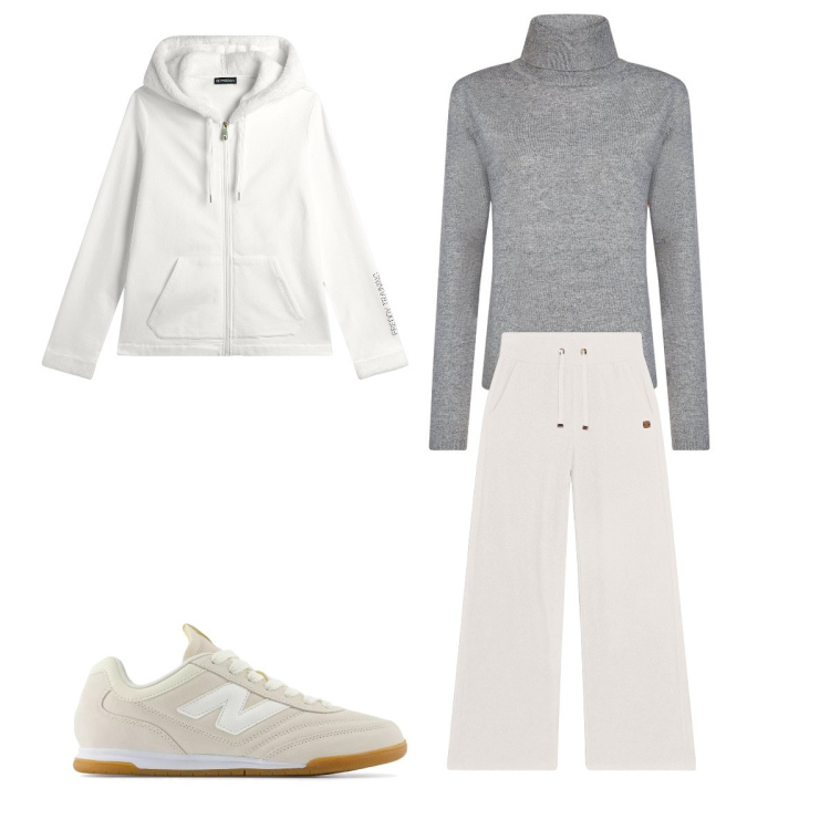 Outfit donna - Passione dolcevita. Stile Basic per Tutti i giorni. Abbinamento con sneakers, pantaloni, felpe con cappuccio, maglieria.