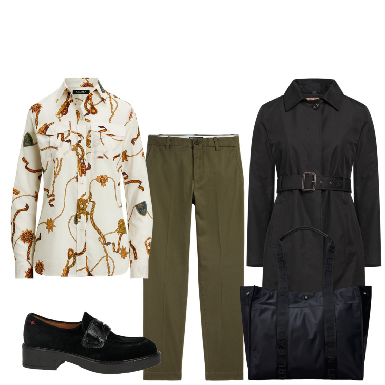 Outfit donna - Perfetta in poco tempo. Stile Basic per Tutti i giorni. Abbinamento con mocassini, trench, pantaloni chino, borse tote, camicie.