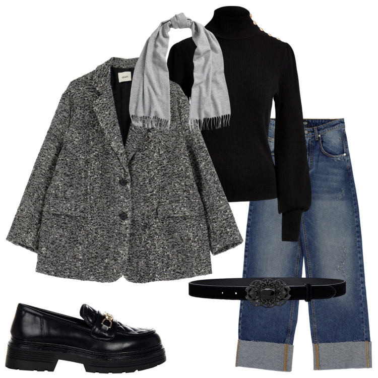 Outfit donna - I mocassini. Stile Casual chic per Tutti i giorni. Abbinamento con mocassini, jeans, blazer, maglieria, sciarpe, cinture.
