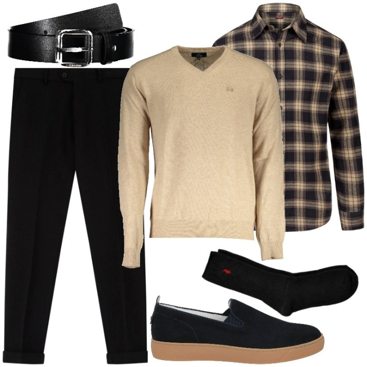 Outfit uomo - Sneakers cesare paciotti 4US. Stile Casual per Ufficio. Abbinamento con sneakers, pantaloni, calzini, maglieria, camicie, cinture.