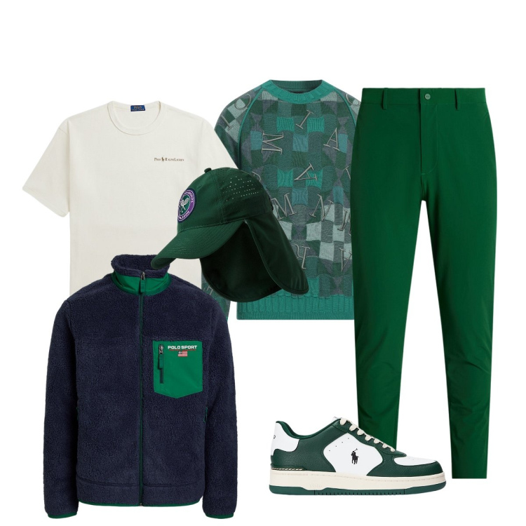 Outfit uomo - Velluto verde brillante. Stile Trendy per Tutti i giorni. Abbinamento con pullovers, cappelli, pantaloni, giacche, sneakers, t-shirt.