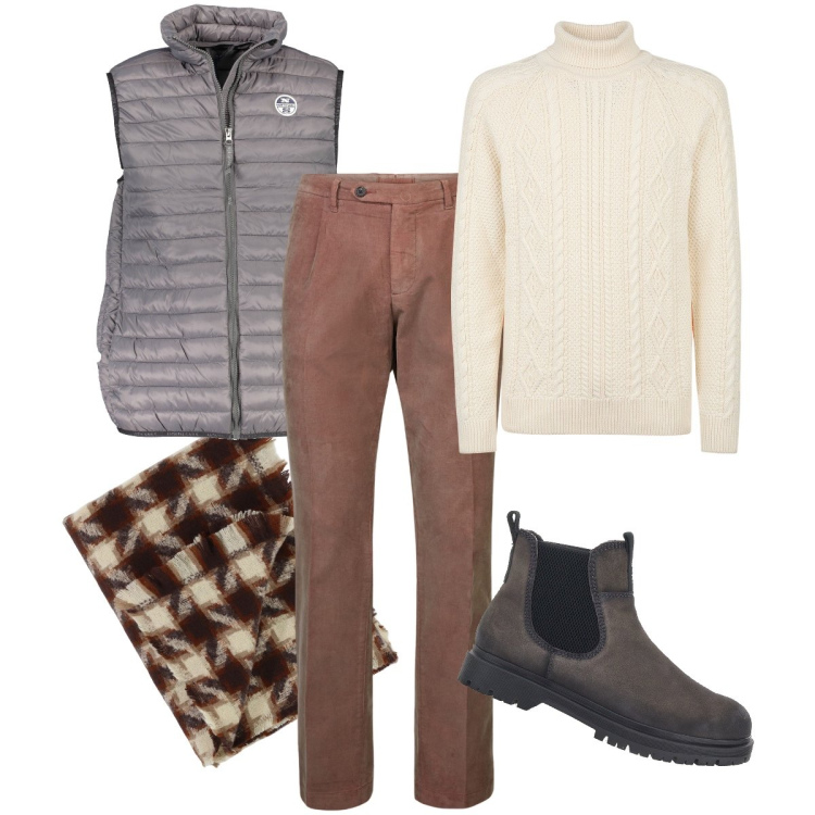 Outfit uomo - Il velluto casual. Stile Casual per Ufficio. Abbinamento con sciarpe, pantaloni, stivali e stivaletti, giacche, maglieria.