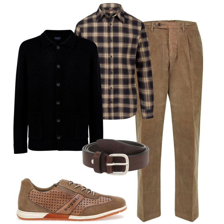 Outfit uomo - Velluto a coste evergreen. Stile Urban per Tutti i giorni. Abbinamento con cinture, pantaloni, scarpe stringate, cardigans, camicie.
