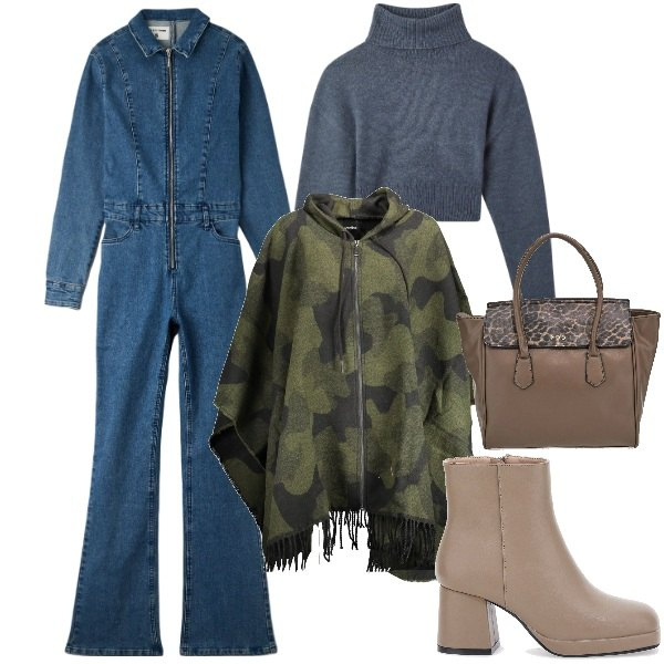 Outfit donna - Very \'70. Stile 70s per Serata fuori. Abbinamento con tute, maglieria, stivaletti, cappotti, borse a mano.