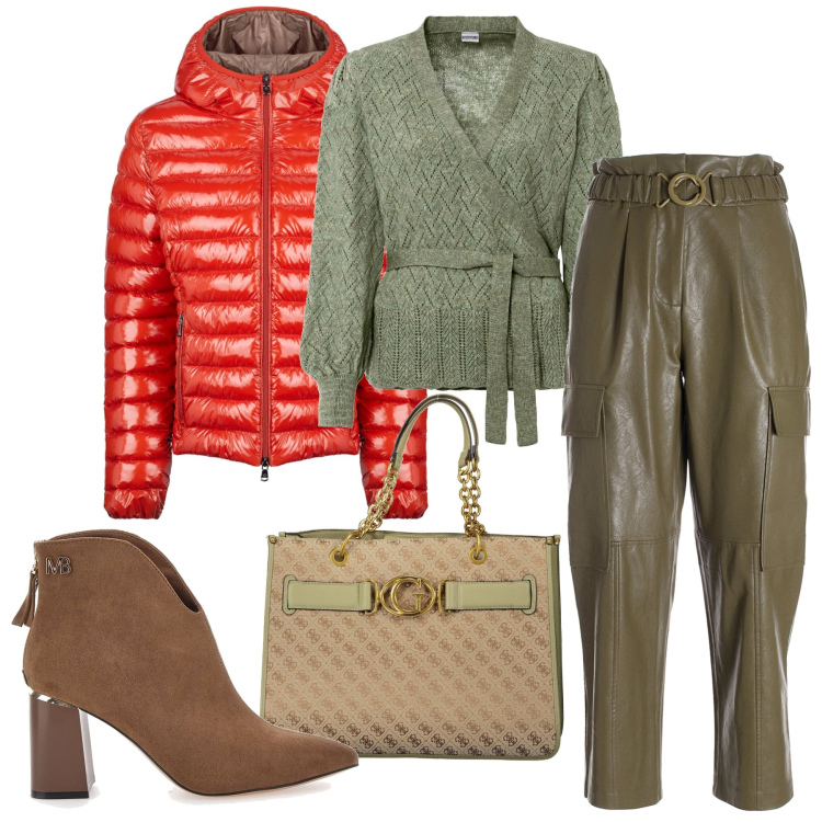 Outfit donna - Autunnale. Stile Casual chic per Tutti i giorni. Abbinamento con maglieria, pantaloni, blazer, stivaletti, borse a spalla.