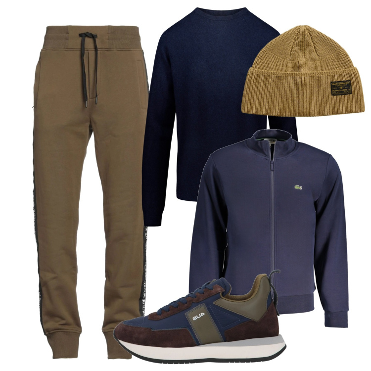 Outfit uomo - Coordinato perfetto. Stile Trendy per Tutti i giorni. Abbinamento con pantaloni, sneakers, berretti, maglieria, felpe.