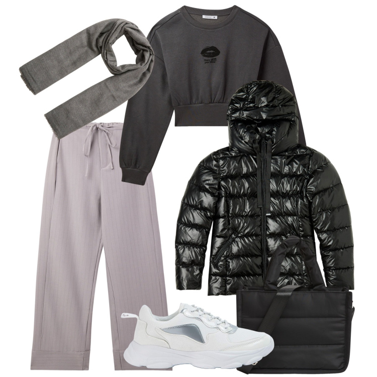 Outfit donna - Terranova - Black Friday. Stile Urban per Tutti i giorni. Abbinamento con shopping bag, felpe, blazer, sneakers, sciarpe, pantaloni.