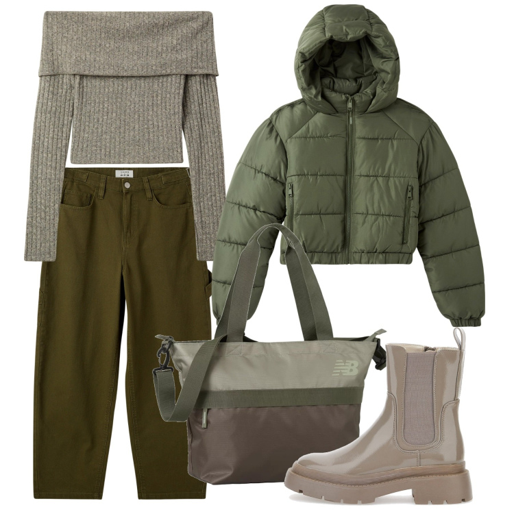 Outfit donna - Bantoa - Black Month. Stile Urban per Scuola/Università. Abbinamento con pantaloni, blazer, maglieria, borse tote, anfibi.