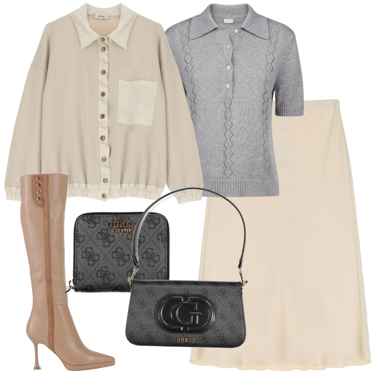 Outfit donna - Bomber versione ufficio. Stile Casual chic per Ufficio. Abbinamento con stivali, cappotti, gonne, polo, borse a spalla, portafogli.