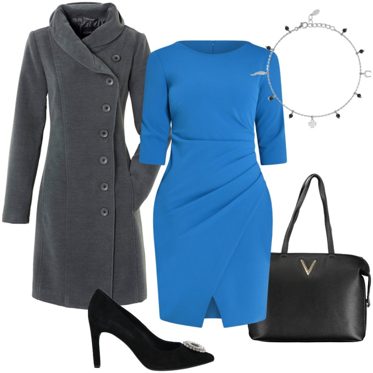 Outfit donna - L’abito fasciante. Stile Bon Ton per Cerimonia. Abbinamento con cappotti, décolleté, braccialetti con ciondoli, vestiti a tubino, borse a spalla.