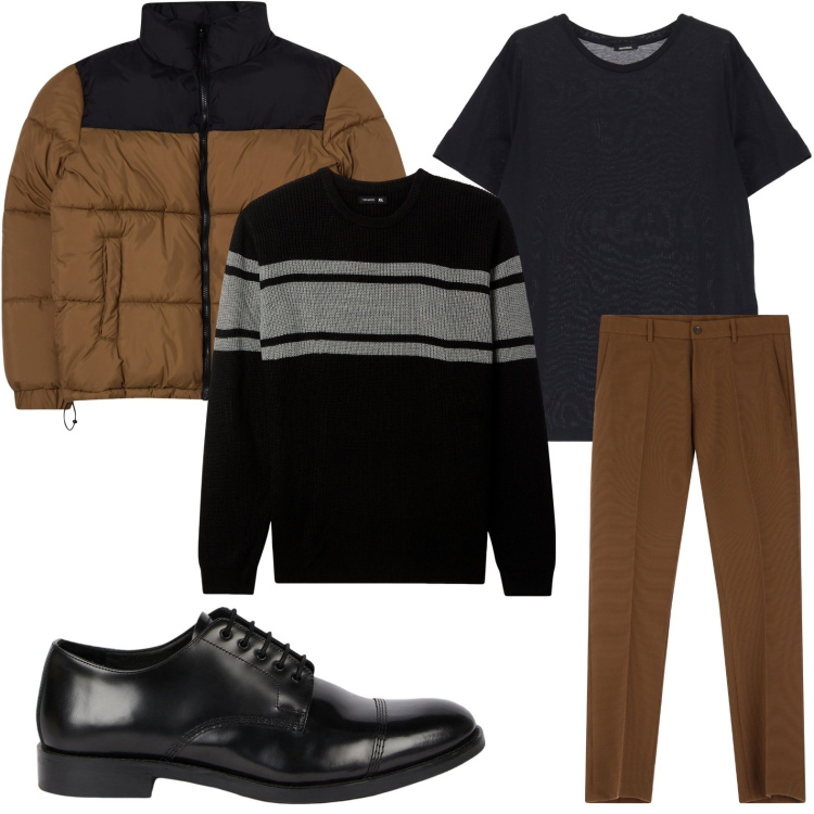 Outfit uomo - Le scarpe stringate senza tempo. Stile Casual per Ufficio. Abbinamento con giacche, maglieria, t-shirt, pantaloni, scarpe stringate.