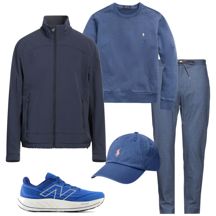 Outfit uomo - Corsa mattutina. Stile Casual per Sport. Abbinamento con pantaloni, giacche, scarpe sportive, felpe, cappelli.