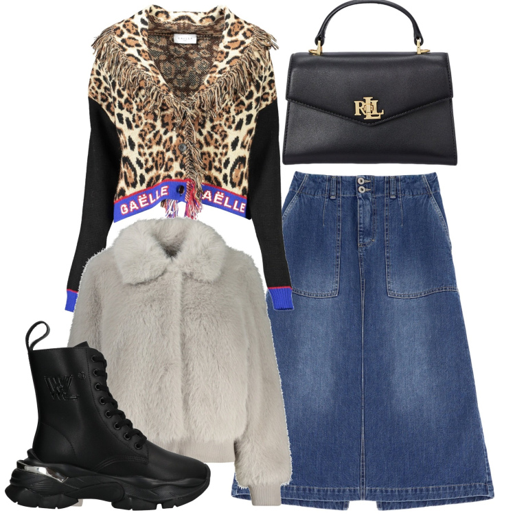 Outfit donna - Very urban. Stile Urban per Tutti i giorni. Abbinamento con stivaletti, gonne, borse a mano, cardigans, blazer.