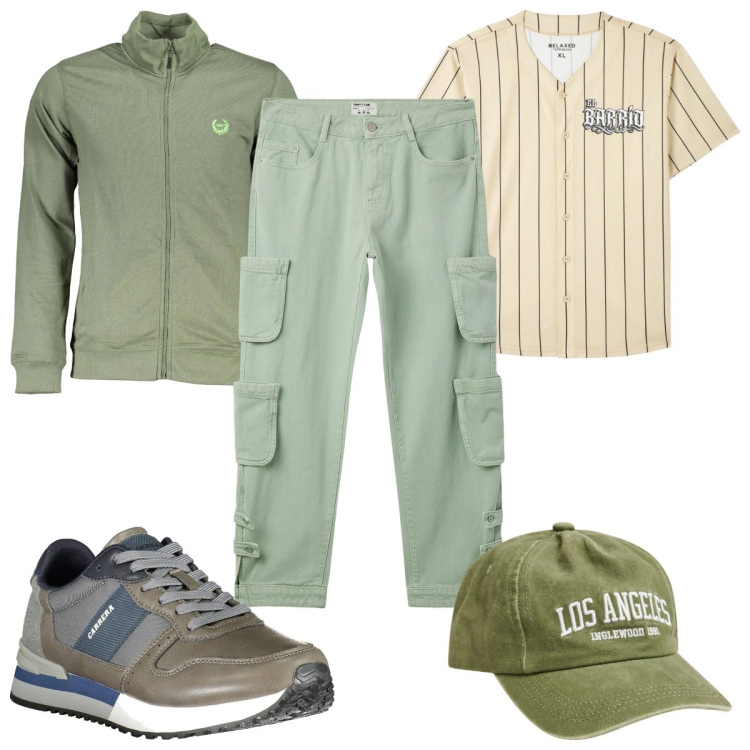 Outfit uomo - Total look #2003171. Stile Trendy per Tutti i giorni. Abbinamento con t-shirt, cappelli, jeans, sneakers, felpe.