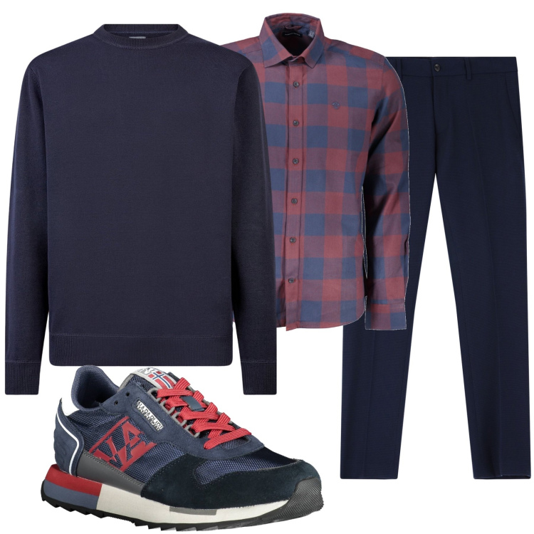 Outfit uomo - La camicia a quadri. Stile Casual per Tutti i giorni. Abbinamento con pantaloni, maglieria, sneakers, camicie.