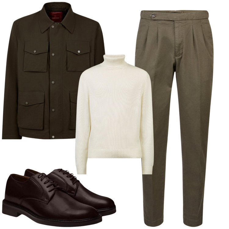 Outfit uomo - Ufficio. Stile Urban per Ufficio. Abbinamento con pantaloni, giacche, maglieria, scarpe stringate.