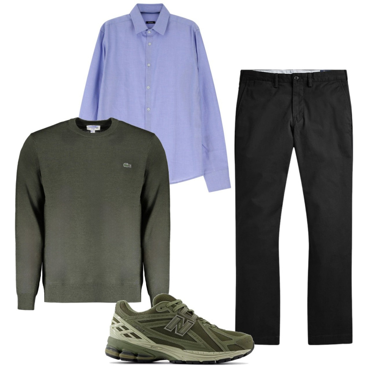 Outfit uomo - Pratico. Stile Casual per Tutti i giorni. Abbinamento con sneakers, camicie, pantaloni, maglieria.