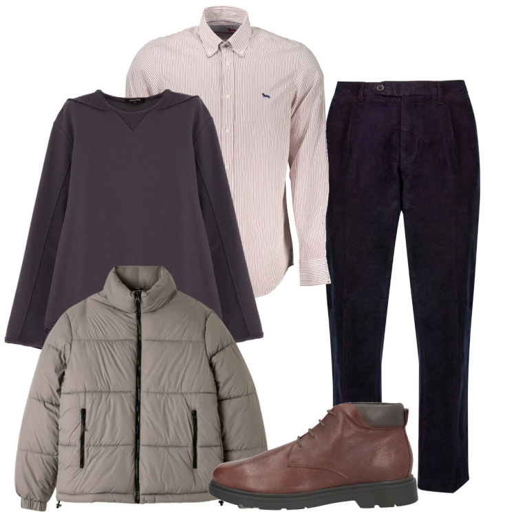 Outfit uomo - Arriva il freddo vero. Stile Casual per Tutti i giorni. Abbinamento con stivali e stivaletti, piumini, felpe, pantaloni, camicie.