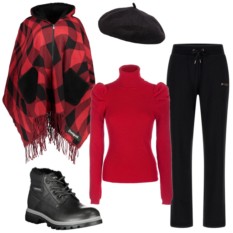 Outfit donna - Non piove più, copriti e usciamo. Stile Casual chic per Tutti i giorni. Abbinamento con maglieria, pantaloni, cappelli e berretti, cappotti, stivali.