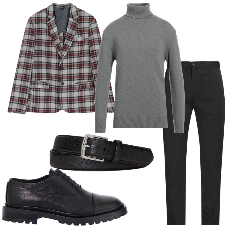 Outfit uomo - Giornata nella campagna. Stile Trendy per Tutti i giorni. Abbinamento con pantaloni, maglieria, scarpe stringate, giacche, cinture.