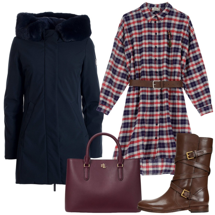 Outfit donna - Gli accessori giusti. Stile Urban per Tutti i giorni. Abbinamento con piumini, stivali, borse a mano, vestiti.