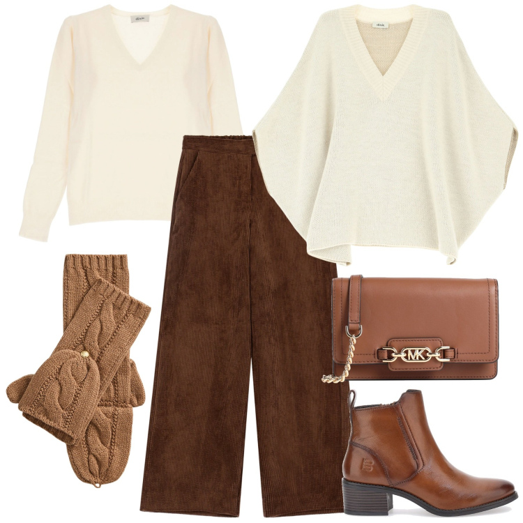 Outfit donna - Dixi urban edit. Stile Urban per Tutti i giorni. Abbinamento con borse a tracolla, maglieria, cappotti, pantaloni, guanti, stivaletti.